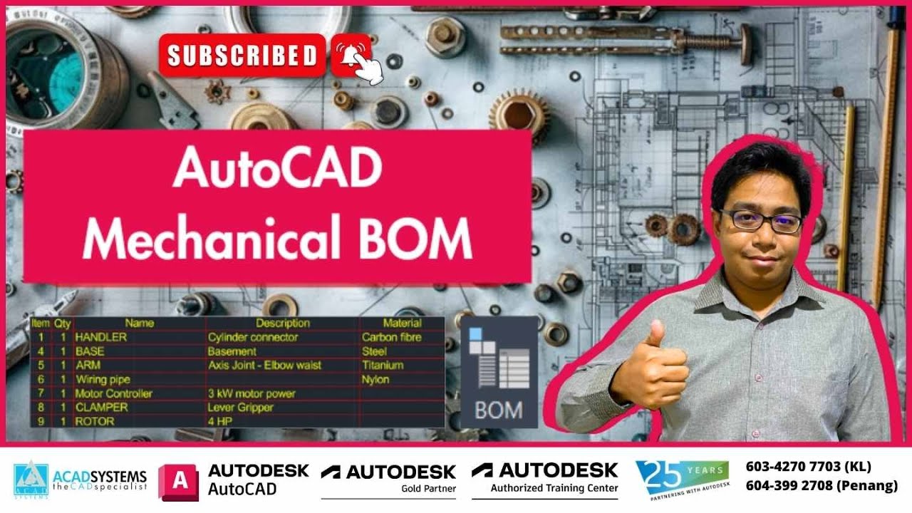AutoCAD Mechanical BOM