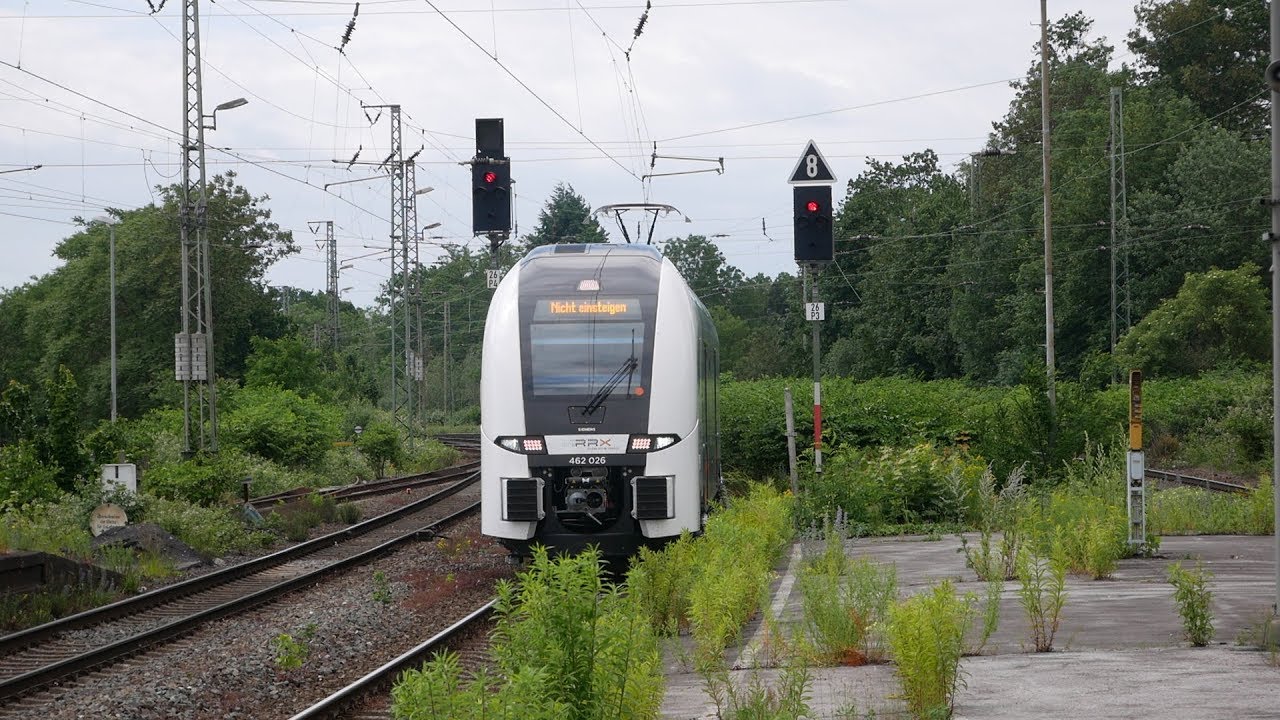 Eisenbahnverkehr in Wesel mit RRX Br 189 193 146 1429 406