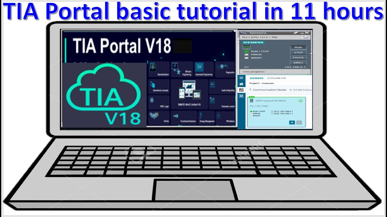 TIA Portal basic tutorial in 11 hours| PLCSIM with TIA Portal| PLC training course| PLCs tutorials
