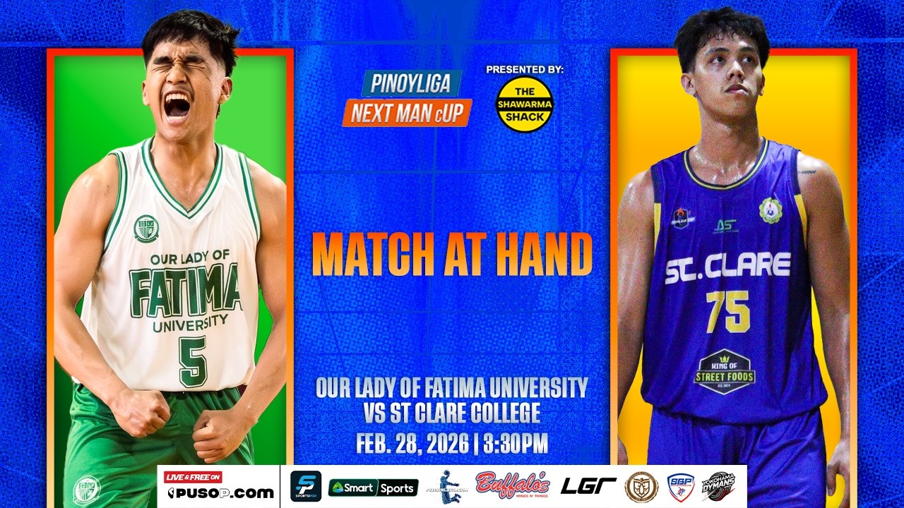 PINOYLIGA NEXTMAN CUP S4 | OUR LADY OF FATIMA UNIVERSITY VS ST CLARE COLLEGE