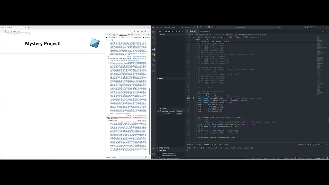 10 WebGL core part e, Dynamic rotations continue