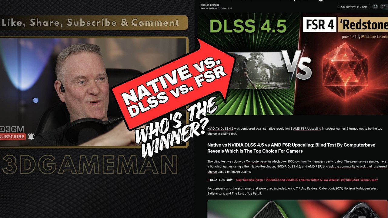 Native vs. NVIDIA DLSS vs. AMD FSR Upscaling