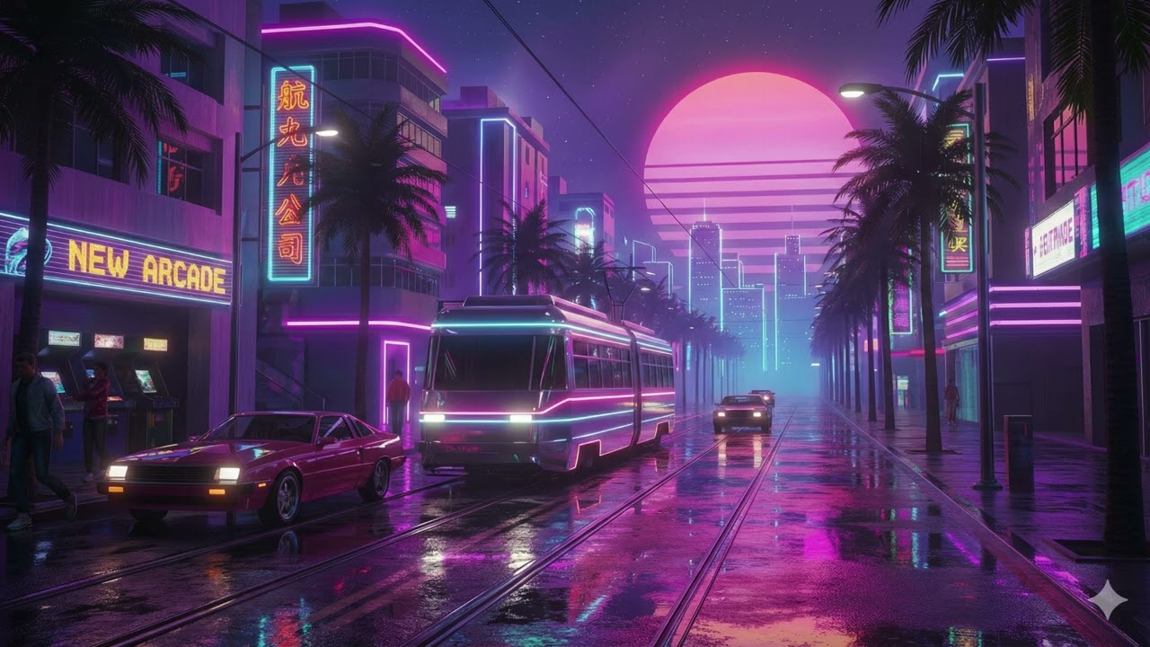 OG_Alex Music  - Neon Echoes of Home. Synthwave, Retrowave Music.
