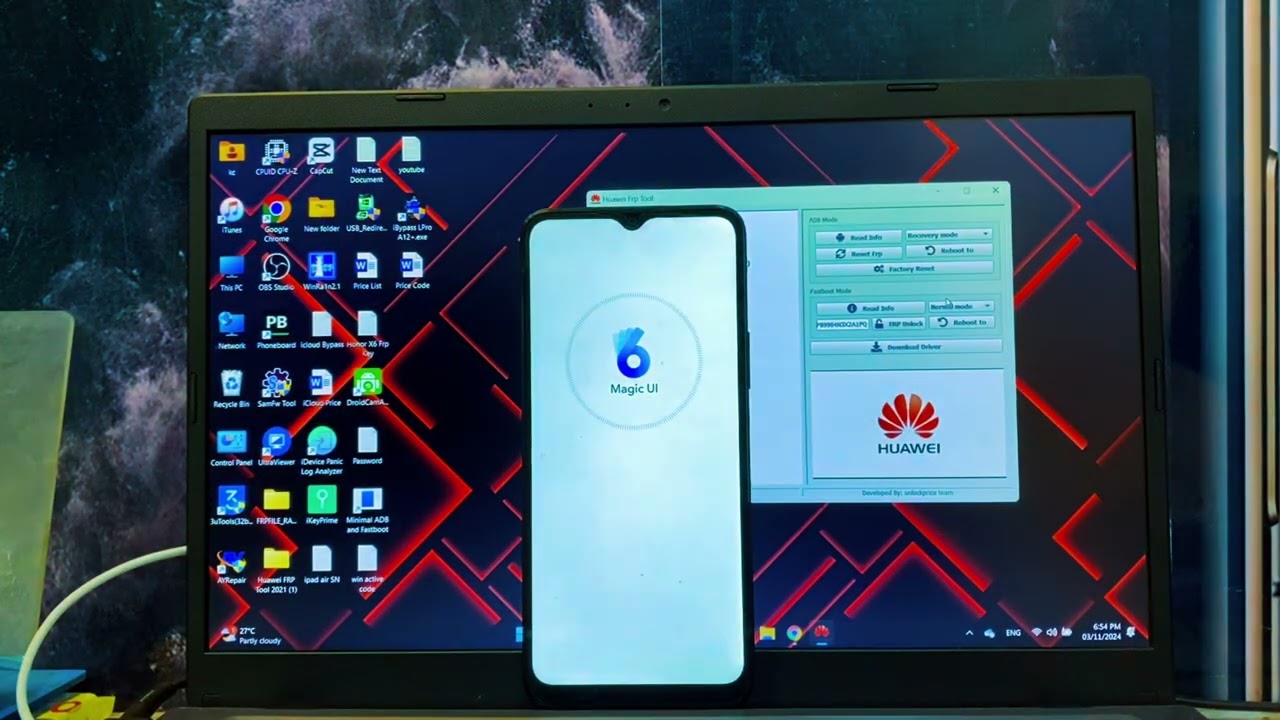 HONOR X6 VNE-LX2 FRP BYPASS UNLOCK FREE 1 Click Easy Way HUAWEI FRP TOOL 2024.