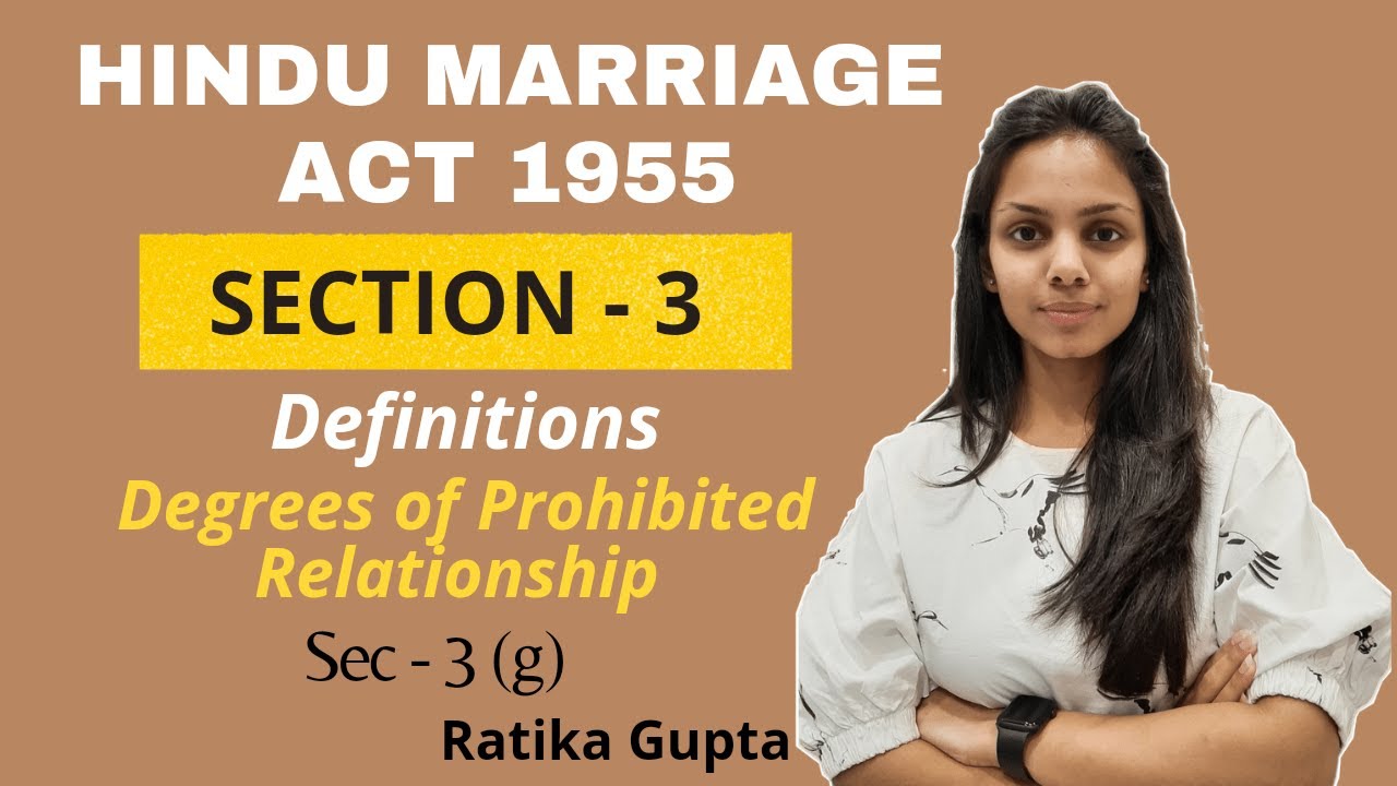 Section - 3(g) Degrees of Prohibited Relationship | Hindu Marriage Act 1955