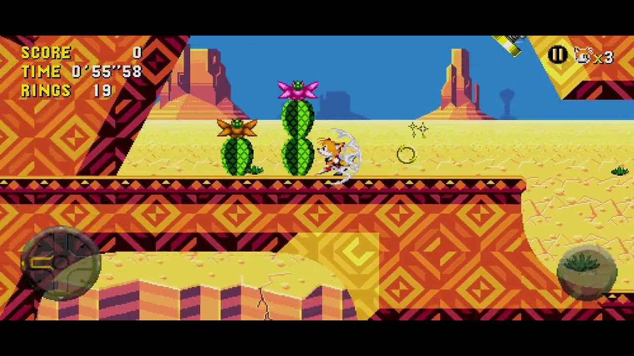 Sonic CD Miracle Edition Android - Desert Dazzle Zone Playthrough as Tails