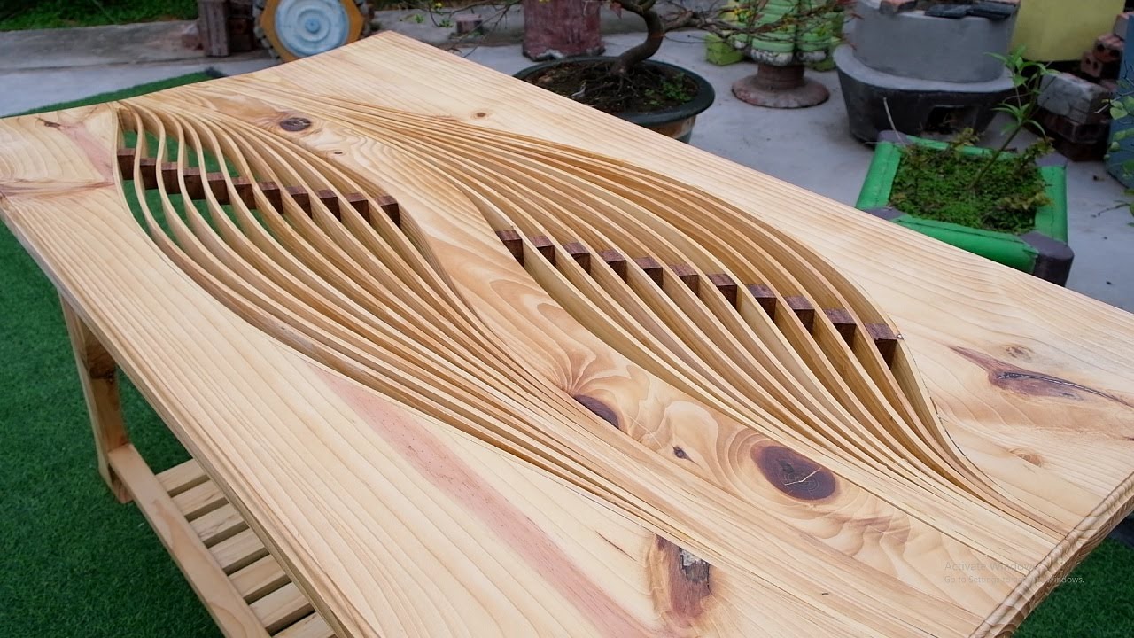 Ingenious and Fun Woodworking Project From Strips Wood - DIY Outdoor Table Plans That You Can Make