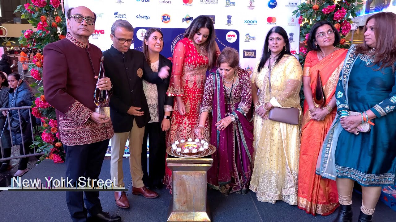 Diwali Times Square Lights Countdown NYC November 9 2025  ( Part 3 of 4 )