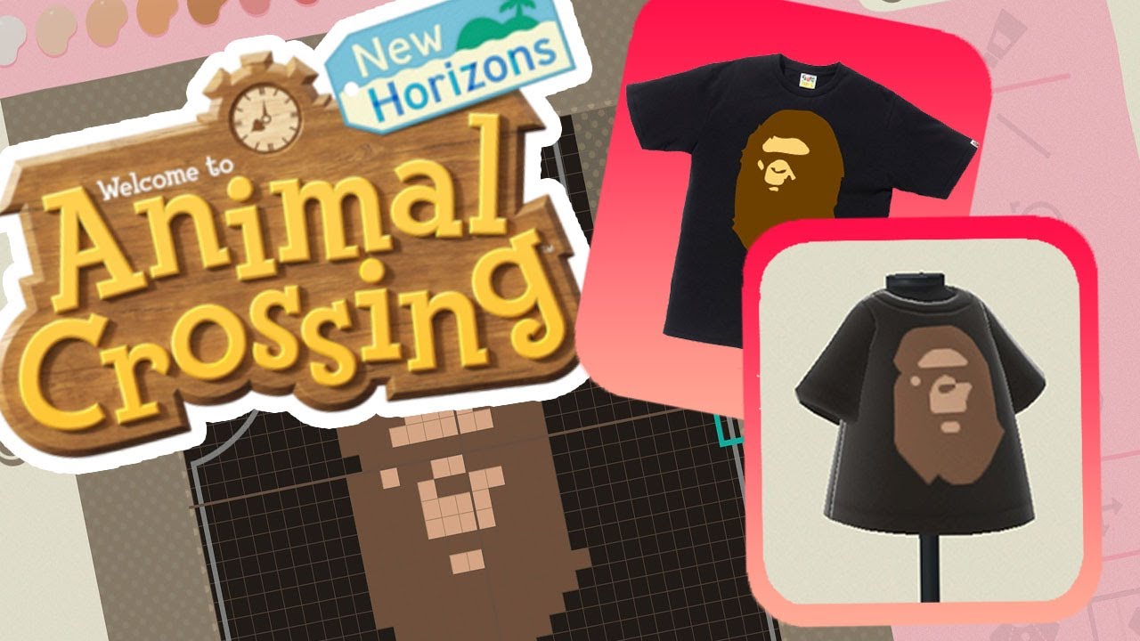 Animal Crossing New Horizons: Simple Bape Tee (How To..) EASY!!!
