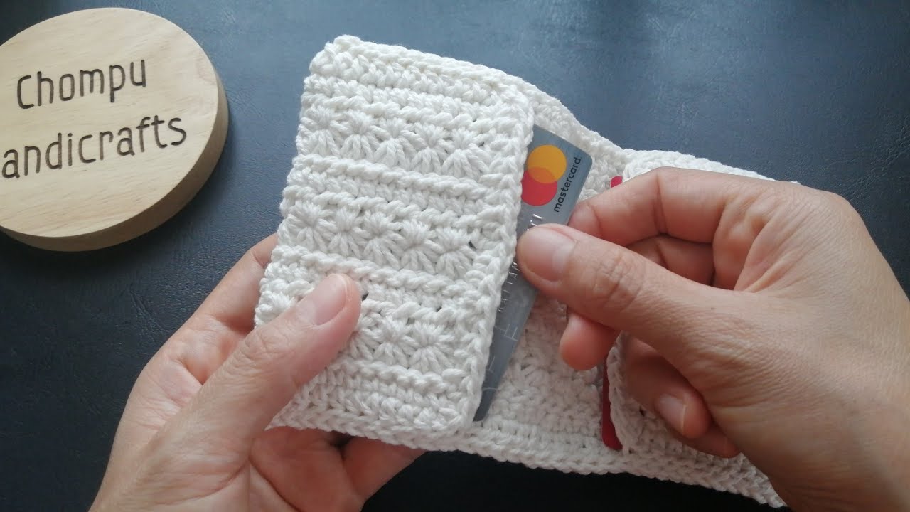 Crochet card holder - Star stitch - Step by step
