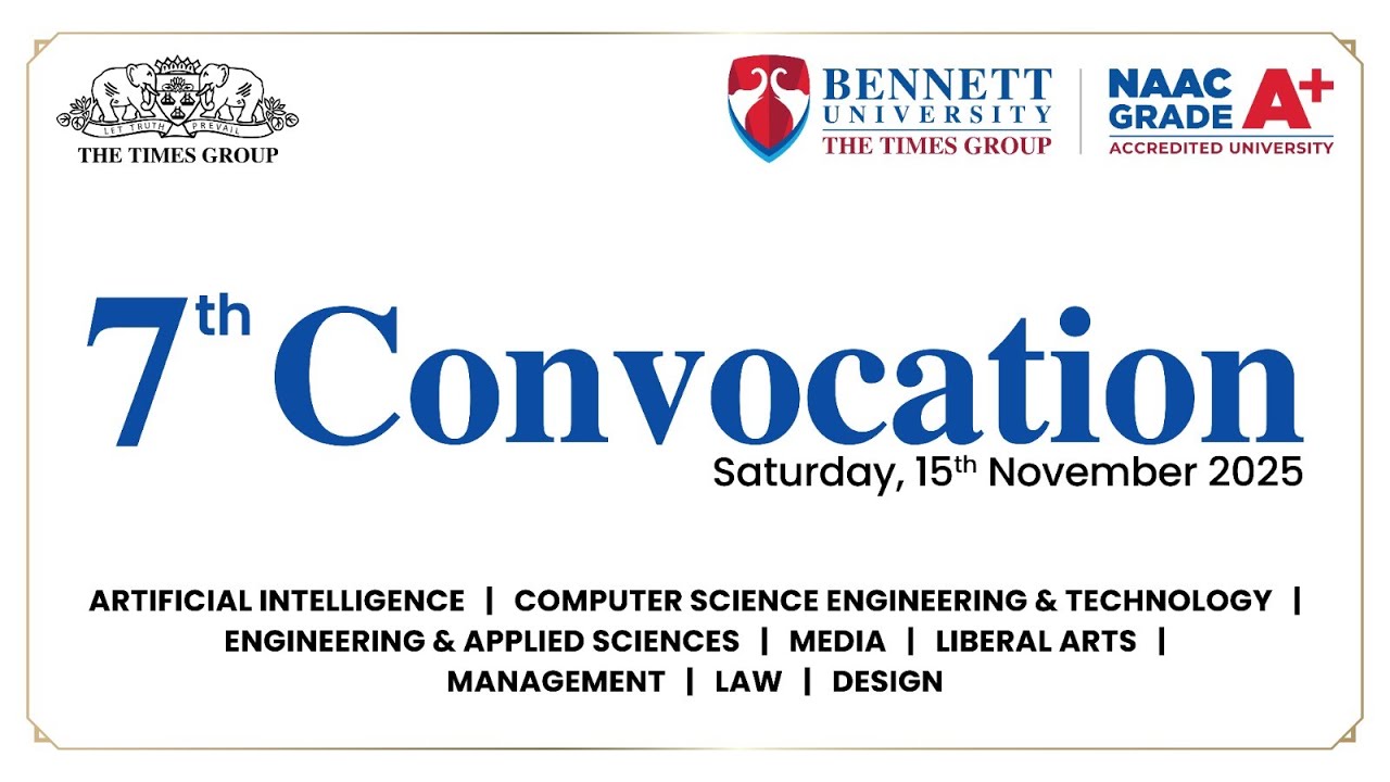 Bennett University | 7th Annual Convocation 2025 | LIVE