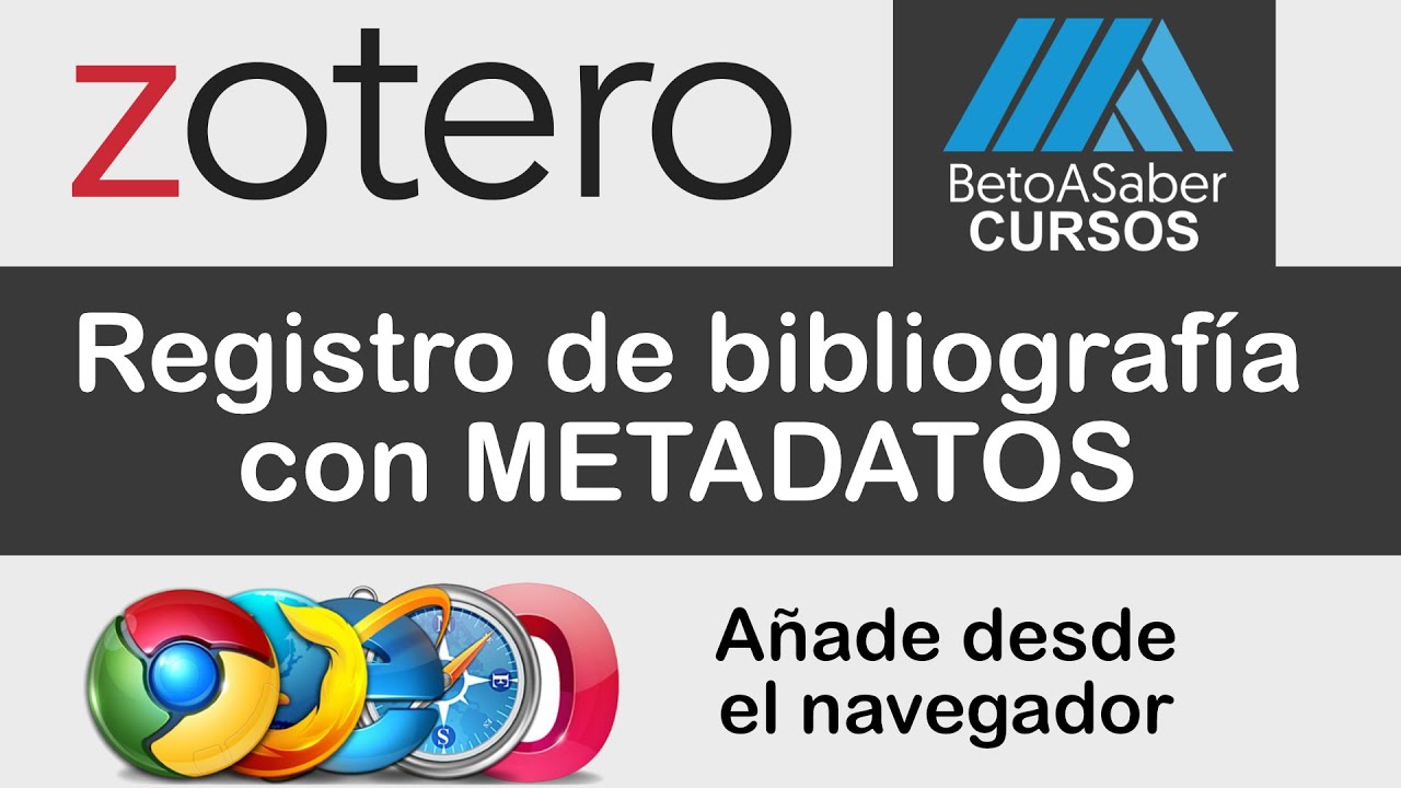 Guardar referencias bibliográficas en Zotero desde el Navegador METADATOS DE INTERNET | BETOASABER
