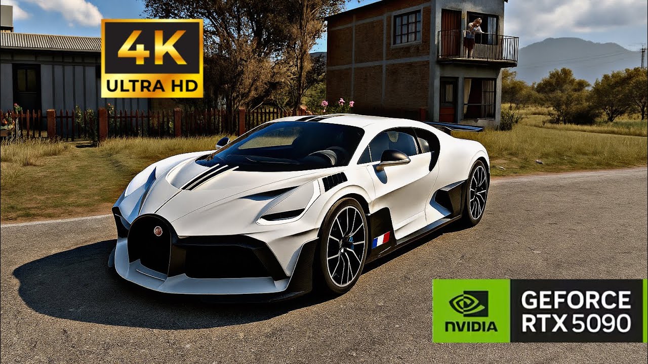Forza Horizon 5 Bugatti RTX 5090 Max Settings 4K Ultra HD