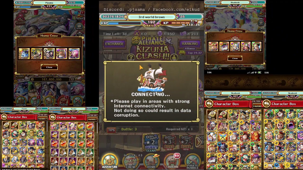 One Piece Treasure Cruise(OPTC) Android/IOS starter mid-endgame accounts. Kizuna Superboss
