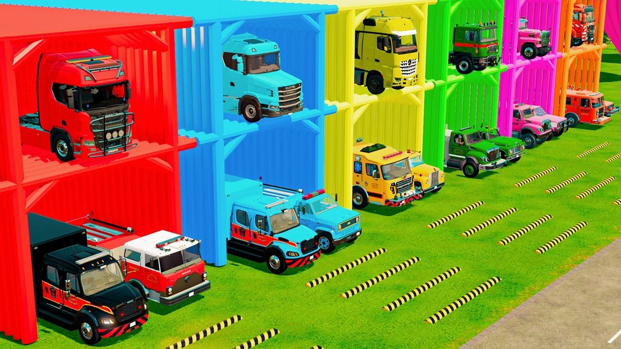 TRANSPORTING FIRE TRUCKS, AMBULANCE Farming Simulator 22