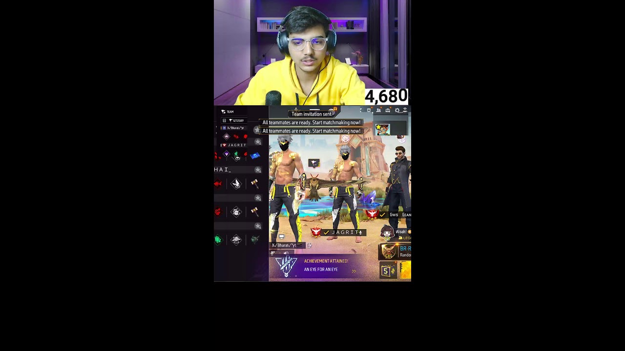 🔴 LIVE | Top 1 Grandmaster Push 🔥 | Free Fire Shorts Live #shorts #shortslive #freefire