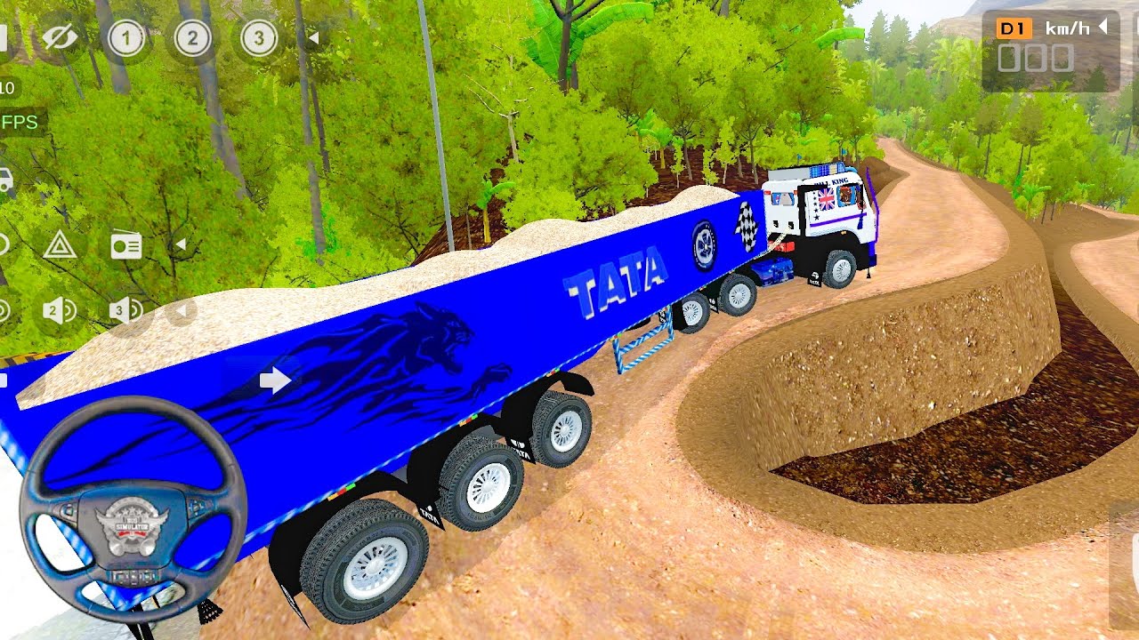 22 Wheels Big Truck offRoad Drive full Material Loaded Truck off Road Map Driving Gameplay