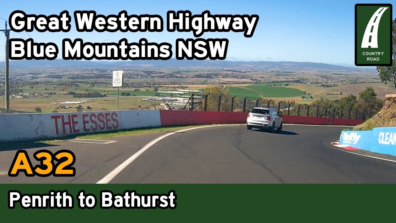 Driving from Penrith (Sydney) to Bathurst – Blue Mountains, Great Western Hwy ft. Mt Panorama [4K]