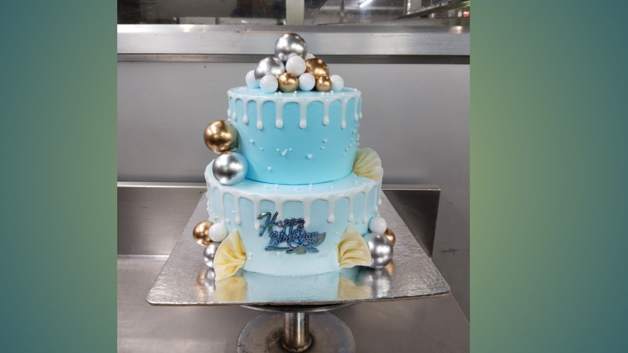 🎂🎂 2tier boll cake ||  most beautiful cake decorating || 😍#cakemaster #trending #youtubeshorts#cake 