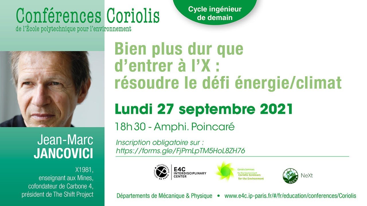 Conférence de Jean-Marc Jancovici à l'Ecole Polytechnique