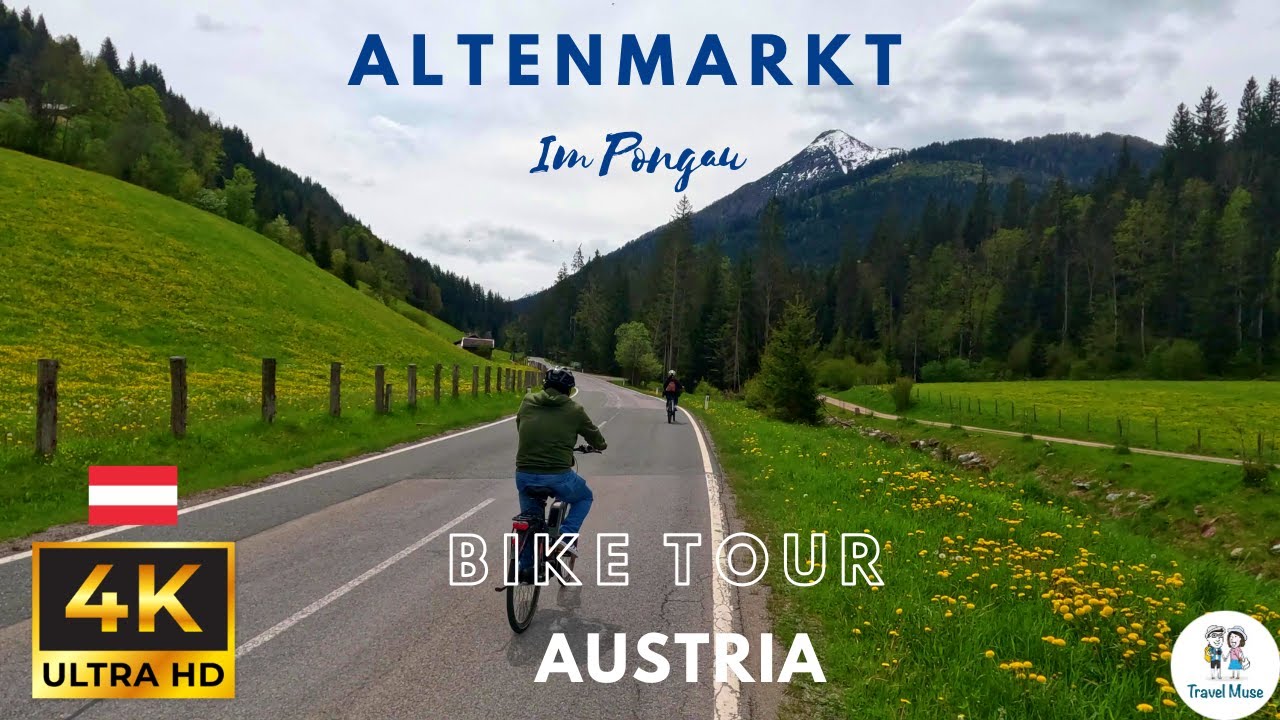 Scenic Bike Tour | Biking Through Alpine Valley | Altenmarkt | Salzburg | Austria | 4K | UltraHD
