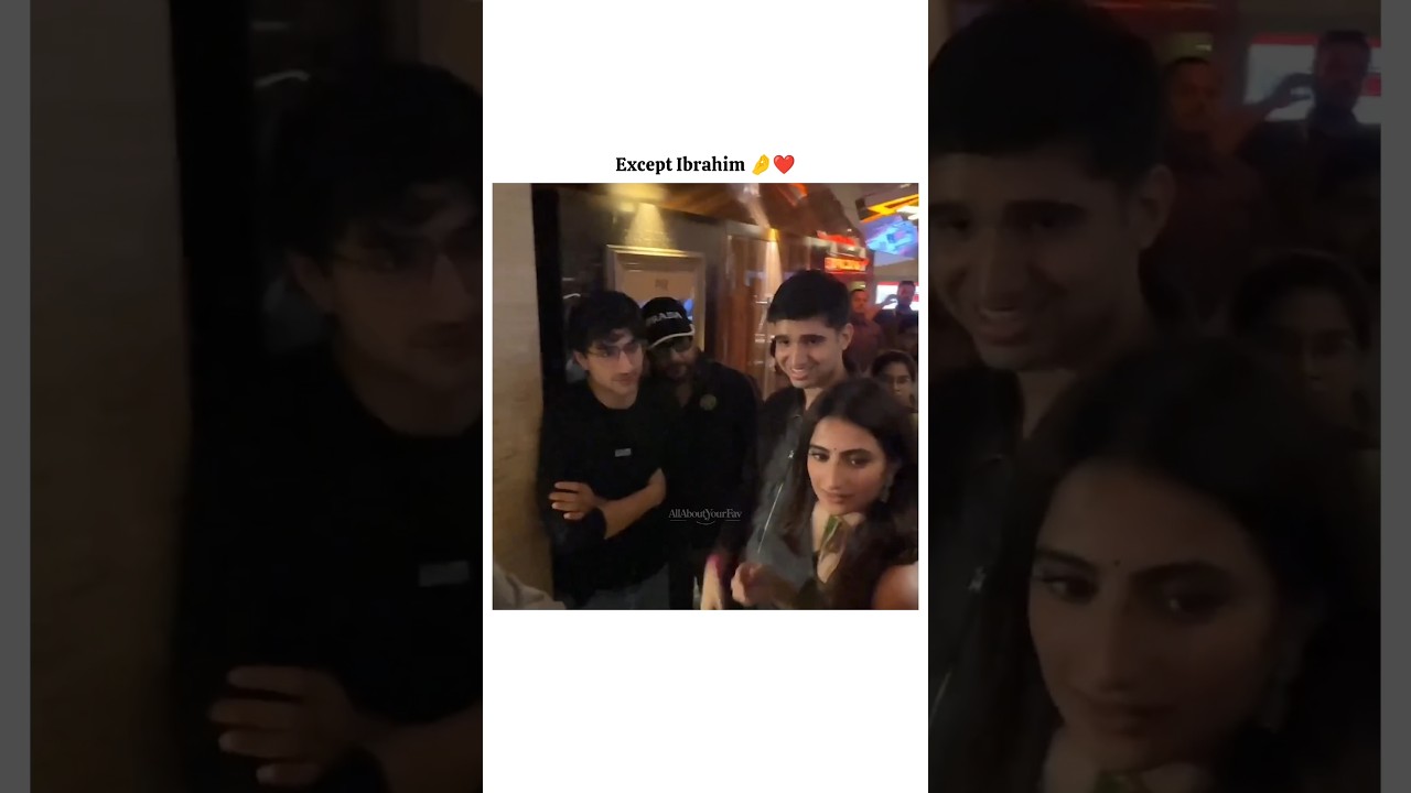 Ibrahim at Palak Tiwari's movie's screening 🤌😍❤️ #ibrahimalikhan #palaktiwari #shortfeed #shorts