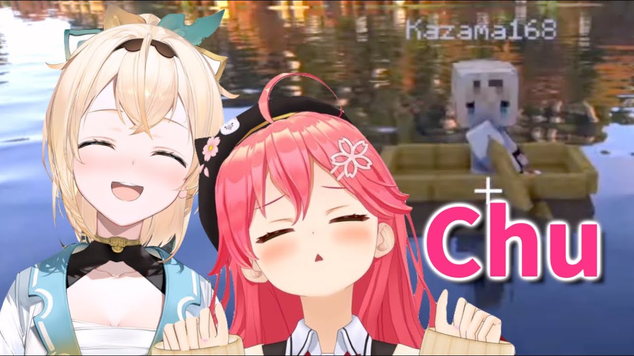 Miko unintentionally gives a hot kiss to Kazama, who is cute and kind [hololive/ Eng sub]