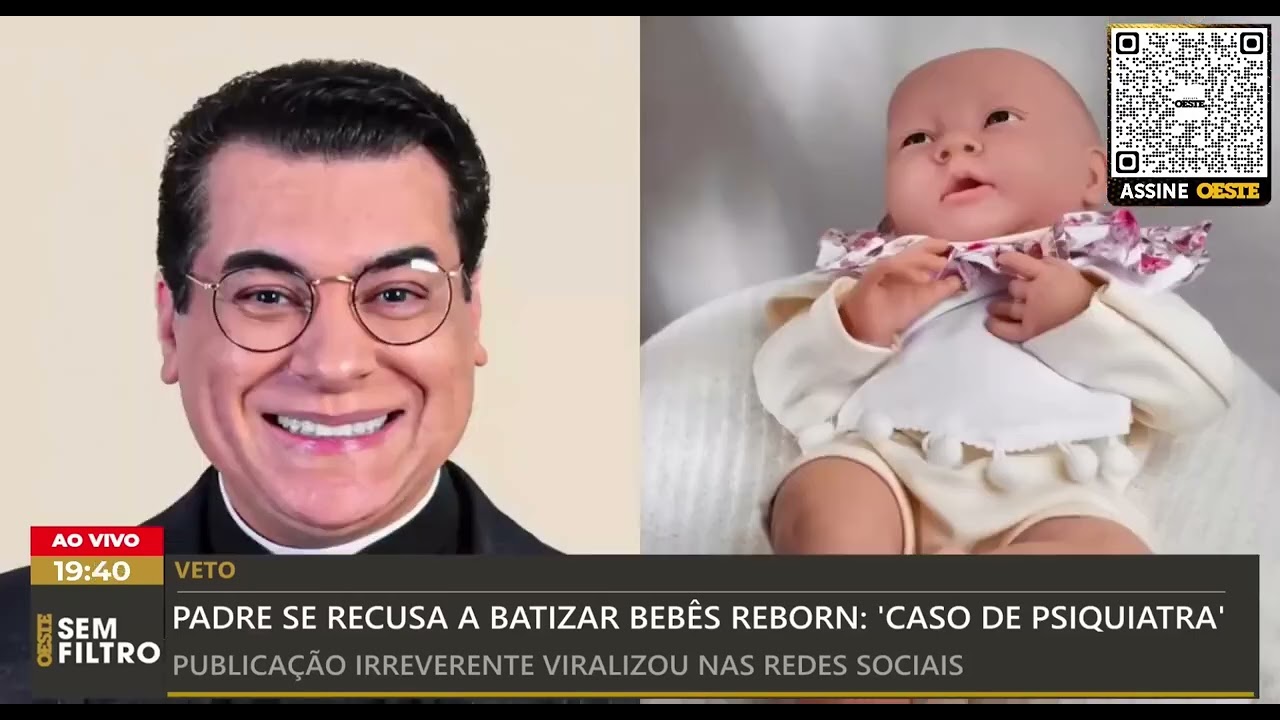 Padre se recusar a batizar beb&ecirc;s reborn inscreva-se @DIREITABRASIL-k7u