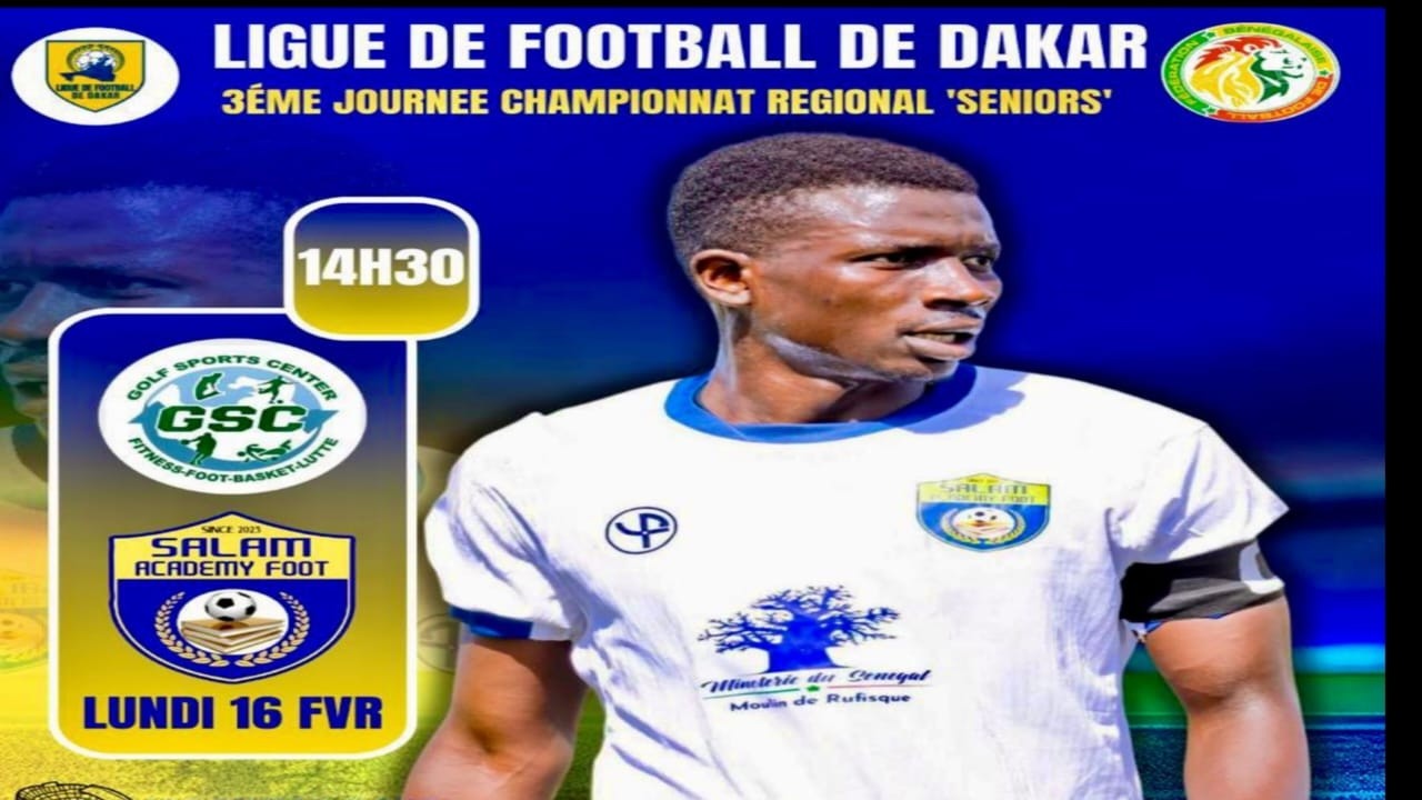 DIRECT :  3IEME JOURNEE CHAMPIONNAT REGIONAL SENIOR  GLS vs  SALAM ACADEMY
