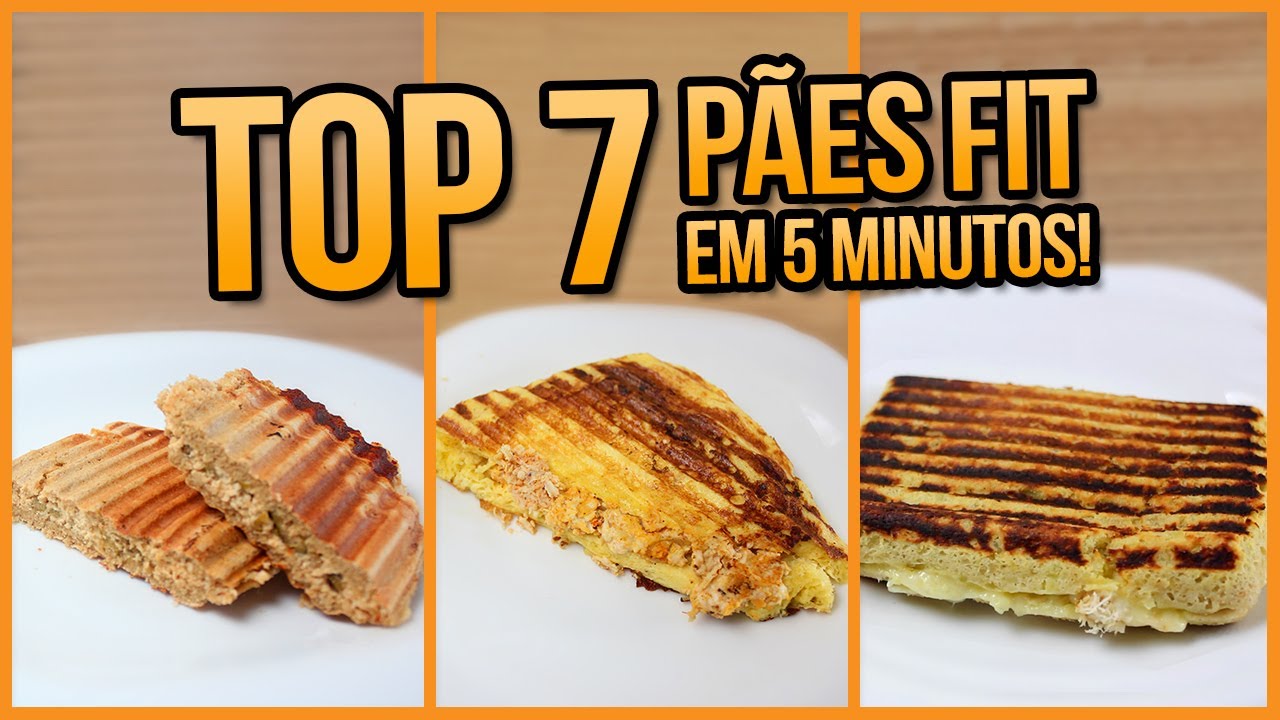 TOP 7 MELHORES RECEITAS FIT FÁCEIS DE PÃO! Prontos em 5 Minutos! Substitua e Emagreça!