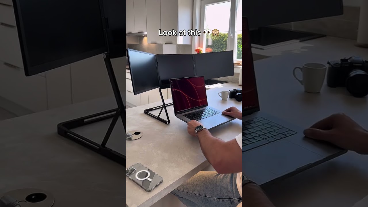 Take a look at the new Triple Aero 15.6 pro max work from home setup  😳🙈