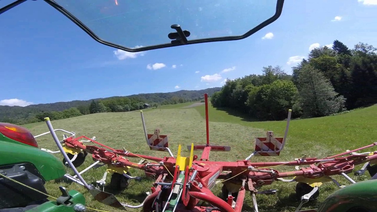 Obračanje trave |John Deere 5085M + Pottinger Hit| |GoPro|
