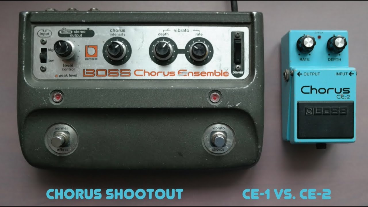 Boss CE-1 vs. Boss CE-2 chorus shootout