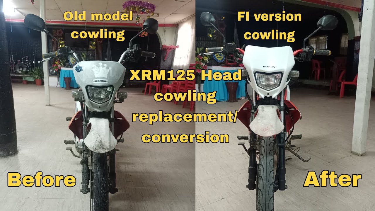 Honda XRM 125 head cowling replacement/convertion | Old model head cowling to FI version cowling