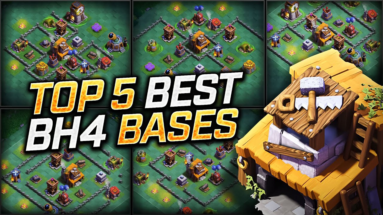 NEW BEST BH4 BASES (Stage 1/2) 😍 TOP 5 Builder Hall 4 Base Links for 2024 - Clash of Clans