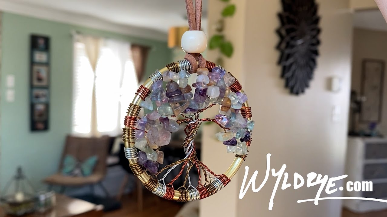DIY Tutorial: Wire Wrapped Crystal Tree-of-life Suncatcher / Dreamcatcher by WYLDRYE