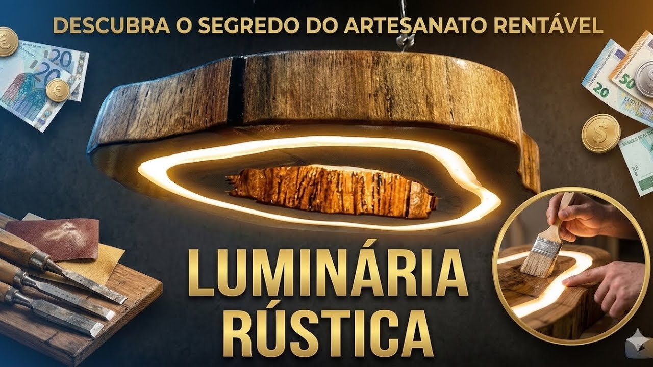 Como fazer uma linda luminária com uma bolacha rústica de madeira 🪵 Diy, Maker.