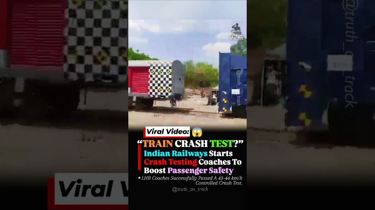 Indian Railways Crash Tests LHB Coaches! 😳 #shorts #indianrailways