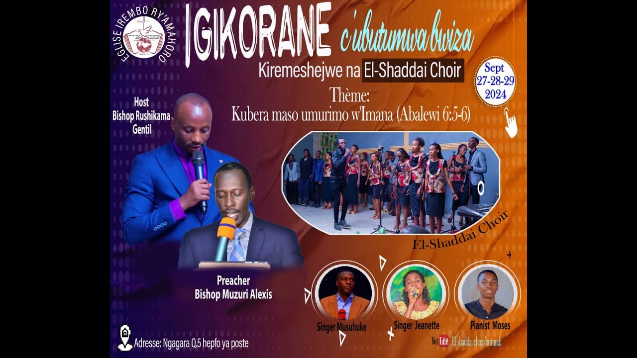 El shaddai Choir burundi Live Stream