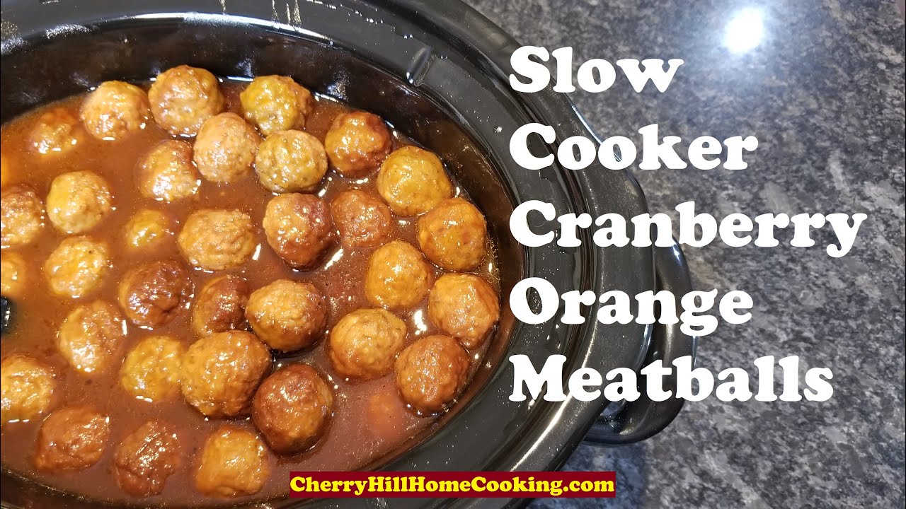 Slow Cooker Cranberry Orange Meatballs