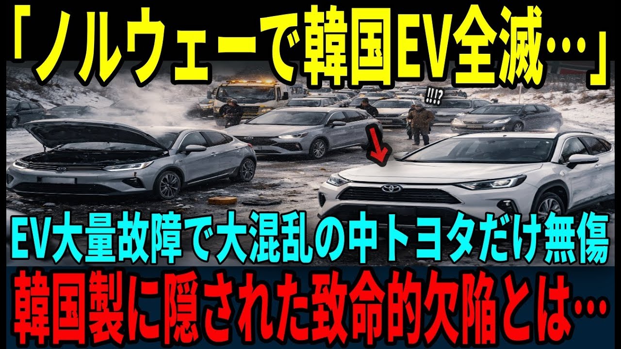 【海外の反応】「韓国の技術が嘘だったww」極寒ノルウェーでEV大量故障、日本車は無傷現代自動車が隠した致命的欠陥とは