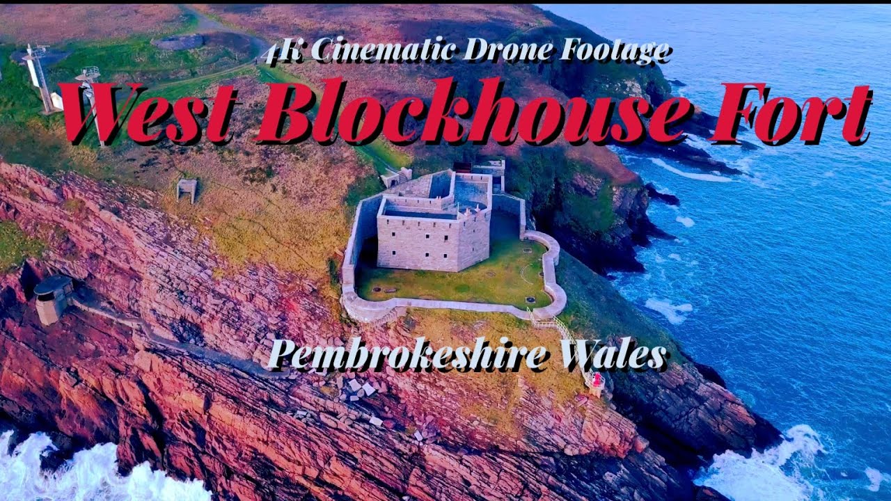Cinematic 4K Drone Footage West Blockhouse Fort Pembrokeshire Wales