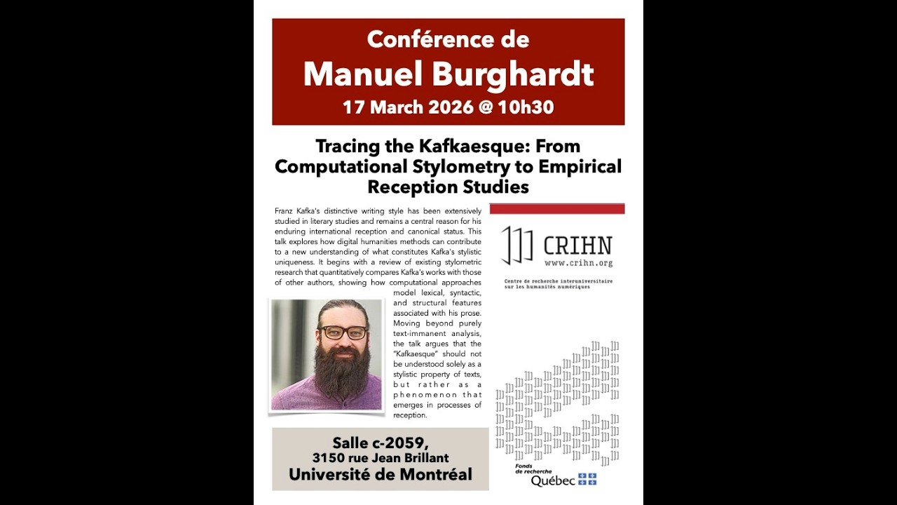 Konferencja CRIHN: Manuel Burghardt (Universit&auml;t Leipzig) na temat &bdquo;Śladami Kafki&rdquo; (17.03.26)