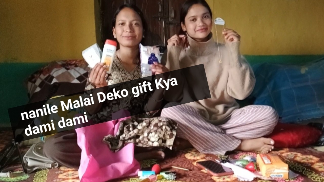 Color gift exchange game दुई बहिनी  #kusumvlog #myvideo #myvlog #villagevlog