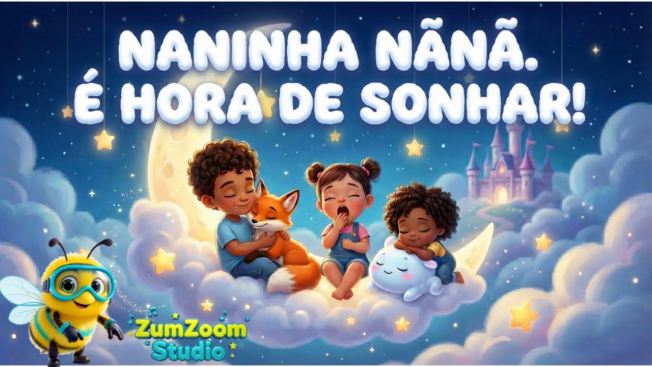🎶Naninha, Nãnã, é hora de Sonhar! - Música de Ninar para Bebês Dormirem | Animação 3D Inclusiva