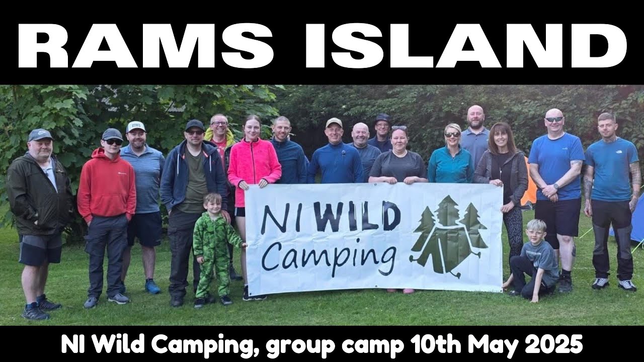 Camping on Rams Island, on the largest lake in the UK and Ireland with NI Wild Camping group.