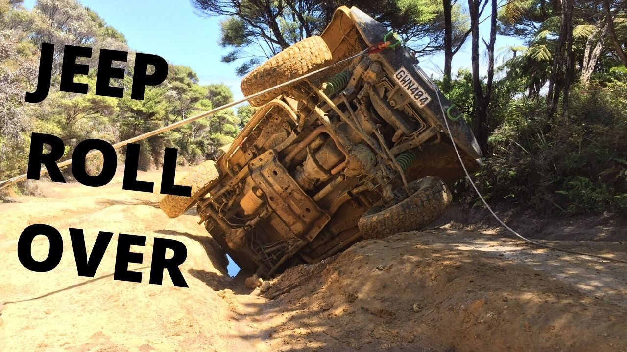 Jeep Wrangler rolls off road in the Gumfields | Ahipara New Zealand
