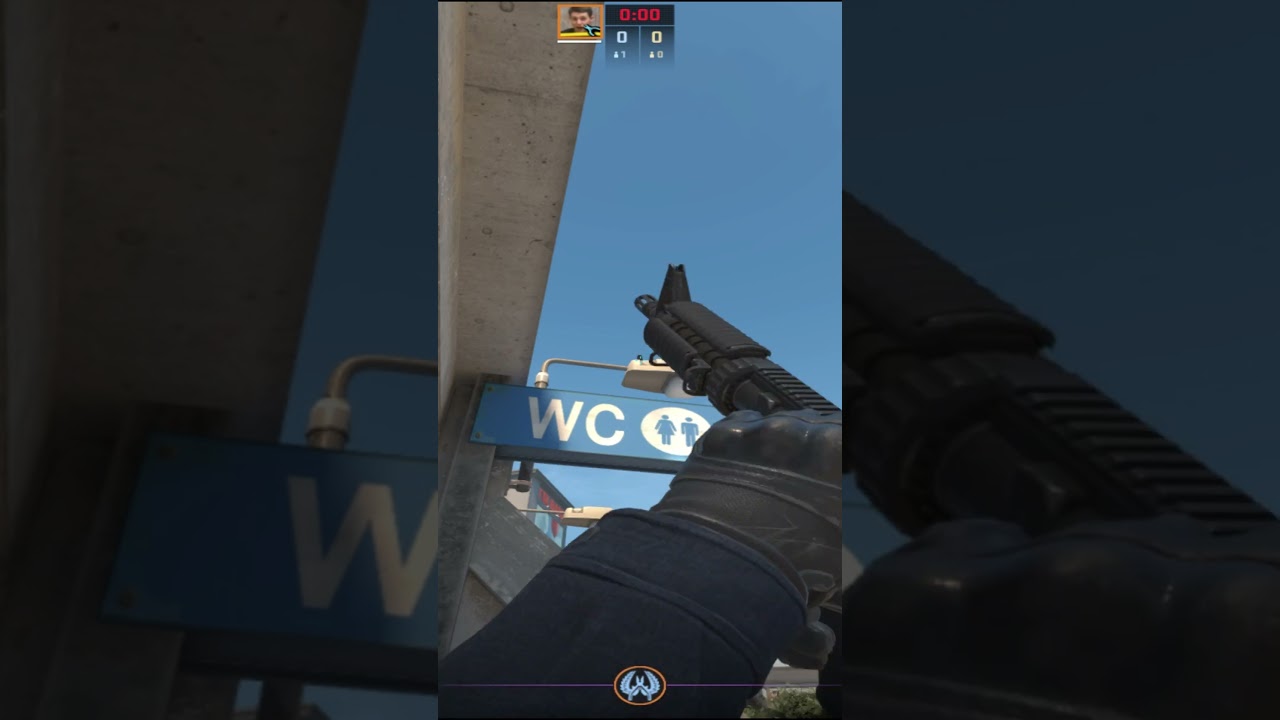 THE SMOKE FOR STAIRS ON OVERPASS #shorts #cs2