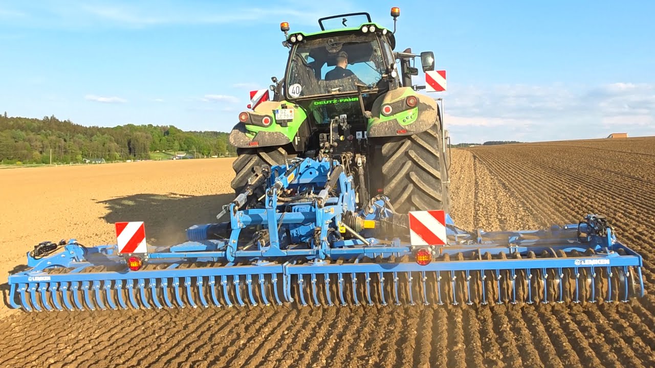Deutz TTV 7250 mit 6 m Lemken Zirkon 12 Kreiselegge formt per GPS eine Profimäßige Planie!