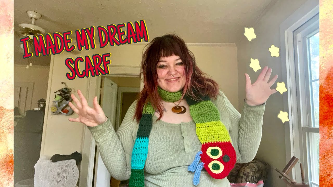 Making the Very Hungry Caterpillar Scarf!